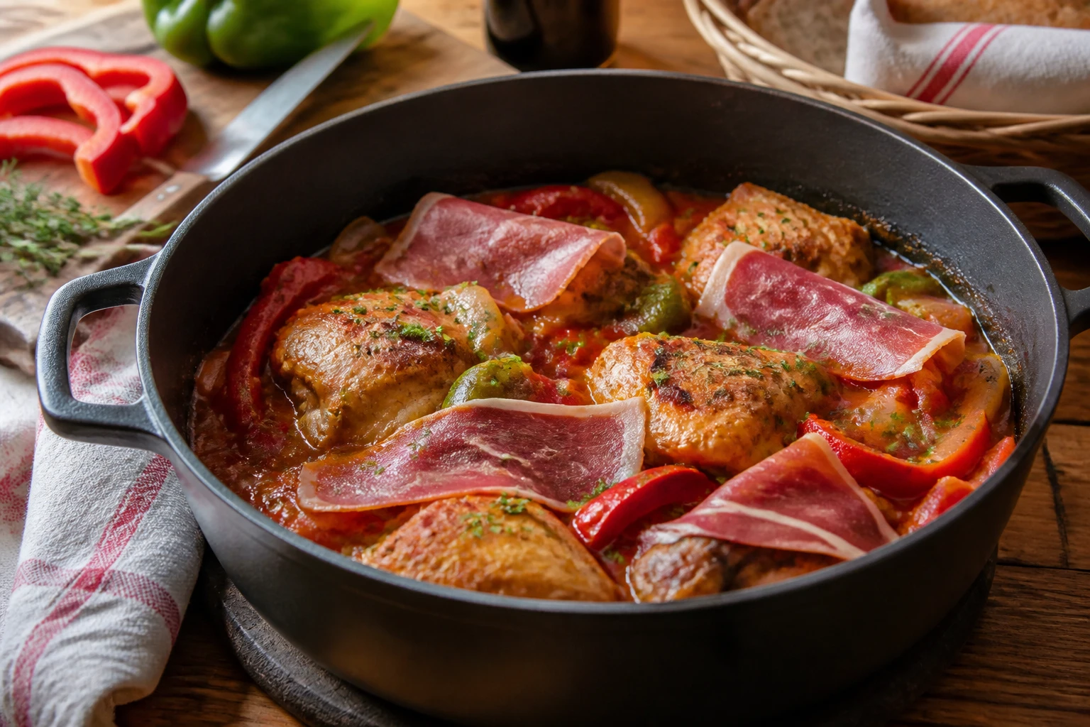 Poulet basquaise : origine réelle d&rsquo;un plat né de la piperade