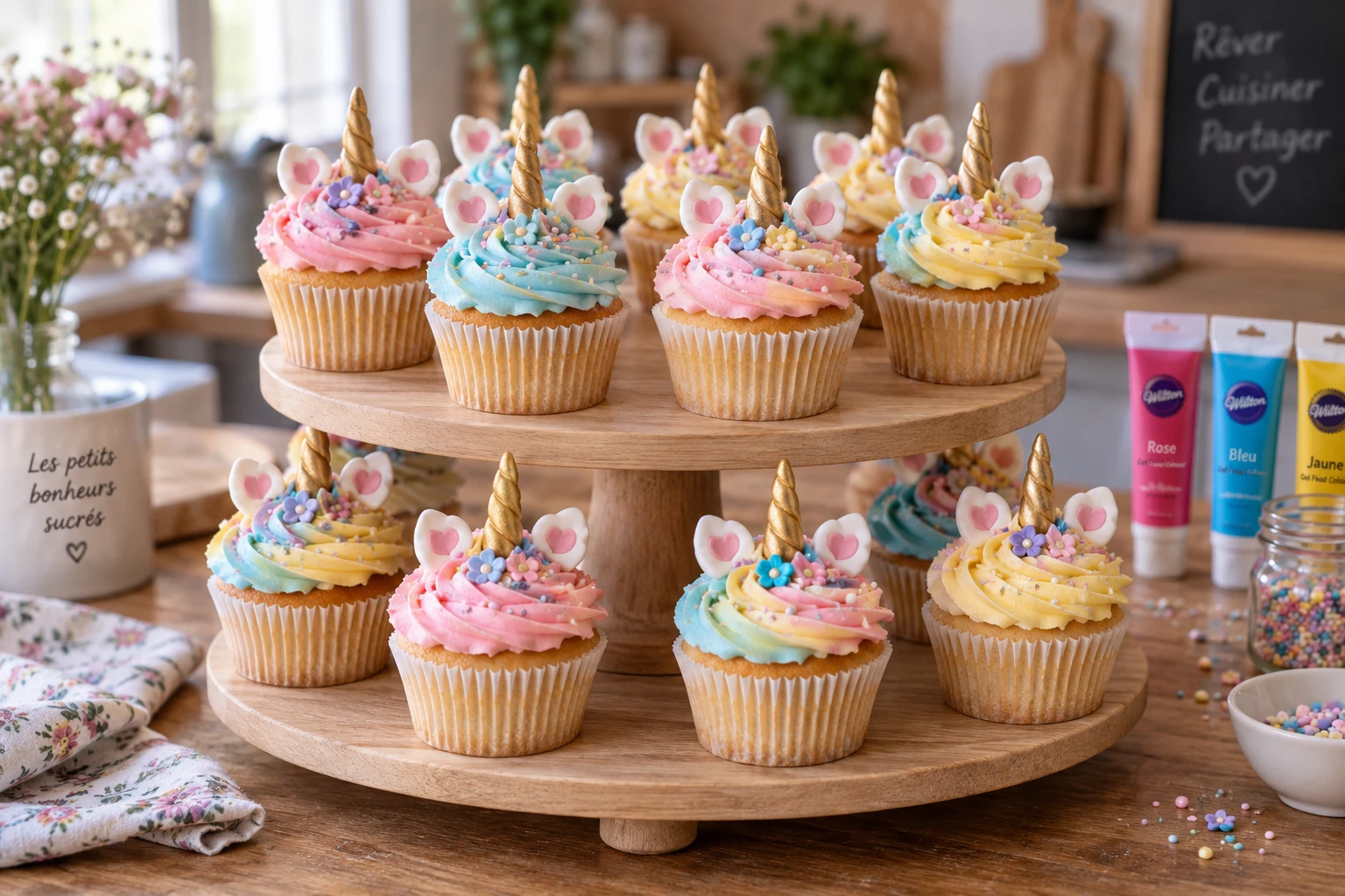 Cupcakes licorne : la recette pas à pas avec budget déco